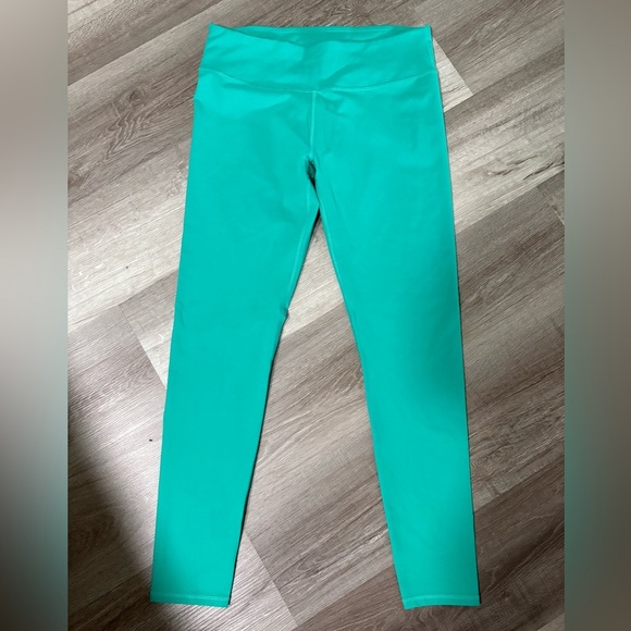 Fabletics Vibrant Teal Kids Leggings - Picture 1 of 5